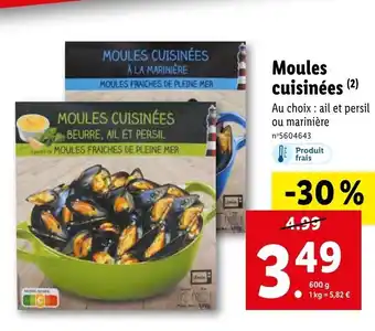 Lidl Moules cuisinées offre