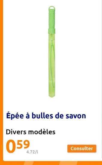Épée à bulles de savon