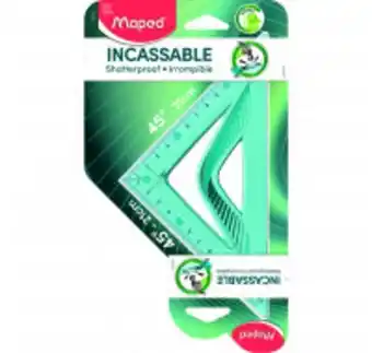 Top Office Equerre incassable - maped - 21 cm - angle de l'hypoténuse de 45° offre