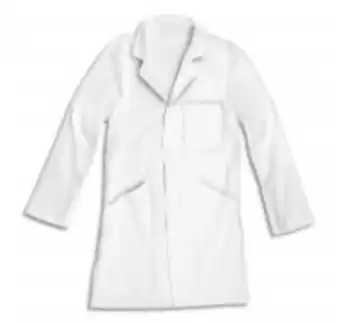 Blouse à manches longues en tissu - jpc - 100% coton - 3 poches - taille xs - blanche