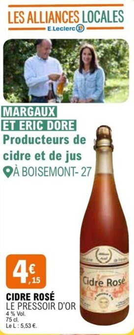 E.Leclerc CIDRE ROSÉ offre
