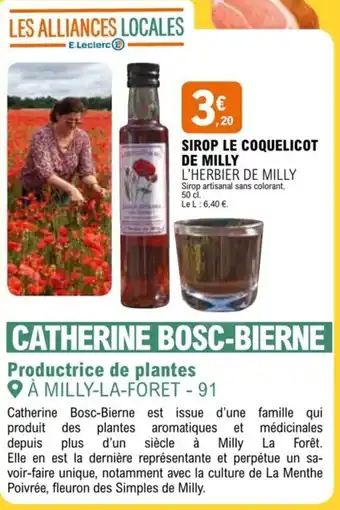 E.Leclerc SIROP LE COQUELICOT DE MILLY offre