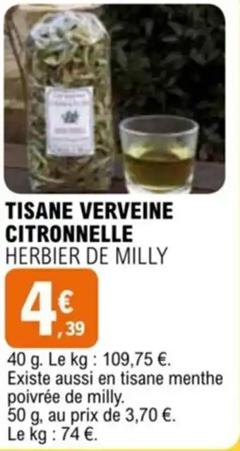 TISANE VERVEINE CITRONNELLE HERBIER DE MILLY