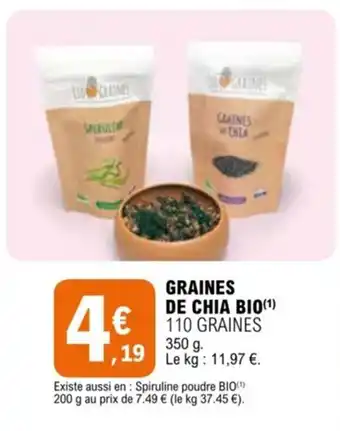 E.Leclerc GRAINES DE CHIA BI0(1) offre