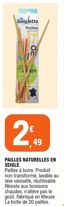 E.Leclerc PAILLES NATURELLES EN SEIGLE offre