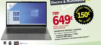 E.Leclerc ORDINATEUR PORTABLE offre