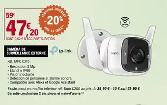 E.Leclerc CAMÉRA DE SURVEILLANCE EXTERNE offre