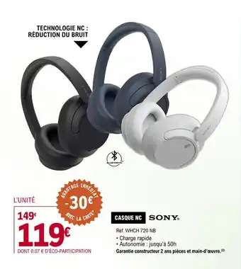 E.Leclerc CASQUE NC SONY® offre