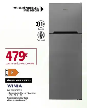 E.Leclerc RÉFRIGÉRATEUR 2 PORTES offre