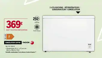 E.Leclerc CONGÉLATEUR COFFRE FAGOR offre