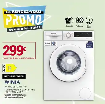 E.Leclerc LAVE-LINGE FRONTAL offre