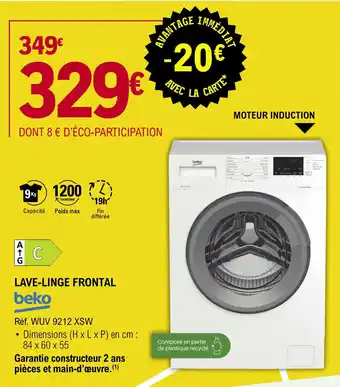 E.Leclerc LAVE-LINGE FRONTAL beko offre