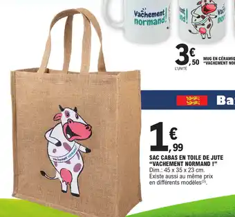 E.Leclerc SAC CABAS EN TOILE DE JUTE "VACHEMENT NORMAND!" offre