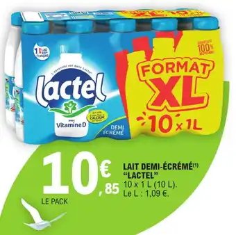 E.Leclerc LAIT DEMI-ÉCRÉMÉ(¹) "LACTEL" offre