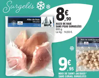 E.Leclerc AILES DE RAIE SANS PEAU SURGELÉES offre
