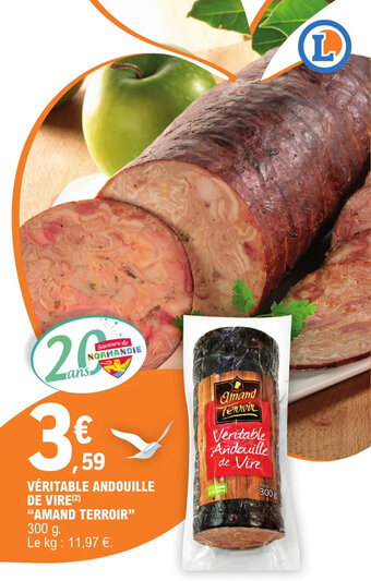 E.Leclerc VÉRITABLE ANDOUILLE DE VIRE(²) "AMAND TERROIR" offre