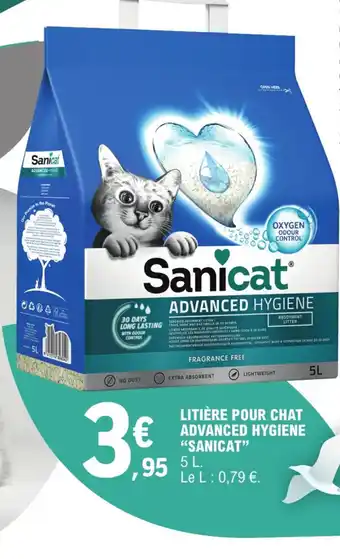 E.Leclerc LITIÈRE POUR CHAT ADVANCED HYGIENE "SANICAT" offre