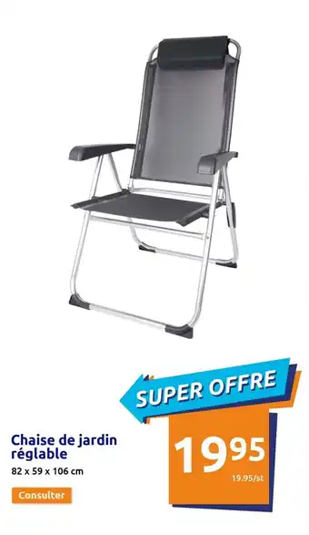 Action Chaise de jardin réglable offre