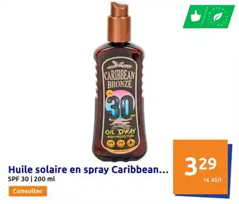 Action Huile solaire en spray Caribbean... 329 offre