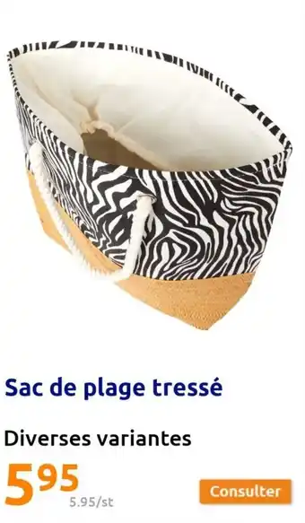 Action Sac de plage tressé offre