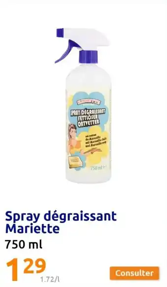 Action Spray dégraissant Mariette offre