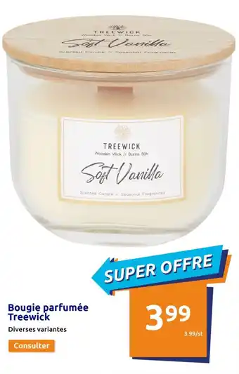 Action Bougie parfumée Treewick offre