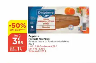 Bi1 Delpierre Filets de harengs (B) offre