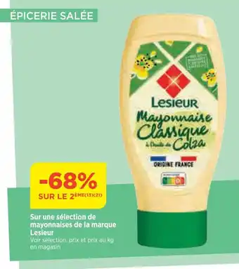 Bi1 Sur une sélection de mayonnaises de la marque Lesieur offre