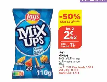 Bi1 Lay's Mixups Goût salé, Fromage ou Fromage jambon offre