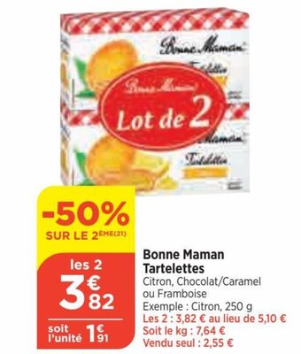 Bi1 Bonne Maman Tartelettes offre