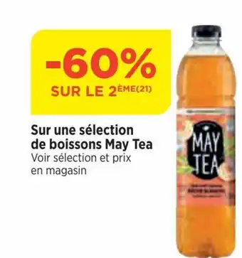 Bi1 Sur une sélection de boissons May Tea Voir sélection et prix en magasin offre