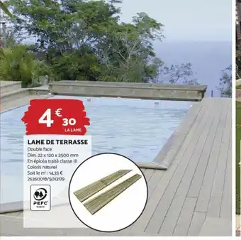 Bricomarché LAME DE TERRASSE Double face offre