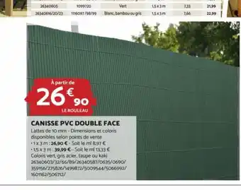Bricomarché CANISSE PVC SIMPLE FACE offre