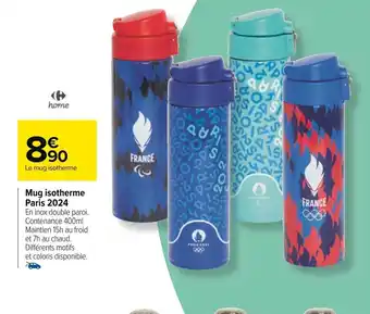 Carrefour Mug isotherme Paris 2024 offre