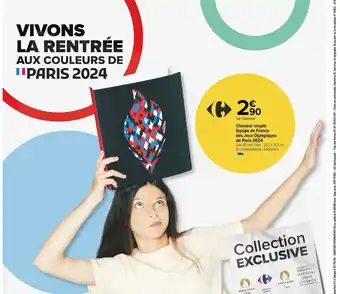Carrefour Classeur souple Equipe de France des Jeux Olympiques de Paris 2024 offre