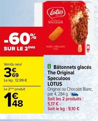 Carrefour Bâtonnets glacés The Original offre
