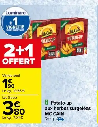 Carrefour Potato-up aux herbes surgelées MC CAIN offre