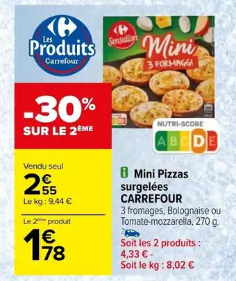 Carrefour Mini Pizzas surgelées CARREFOUR offre