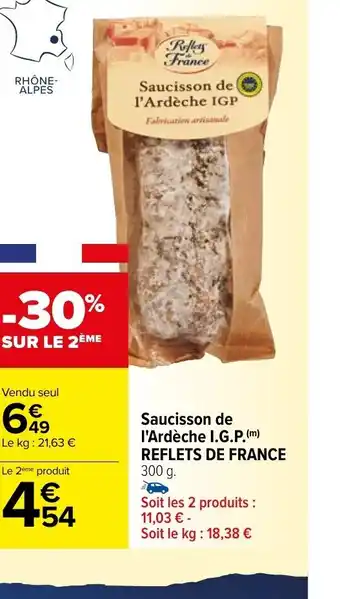 Carrefour Saucisson de l'Ardèche IGP offre