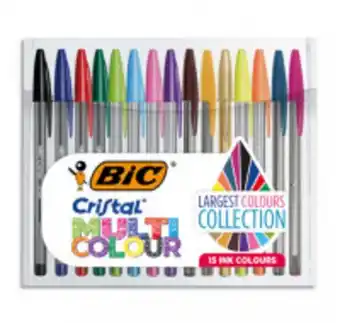 15 stylos bille - bic - multicolore