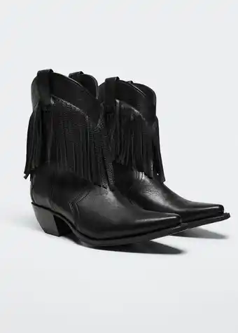 Bottines à franges cuir