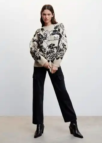 Pull-over maille fleurs