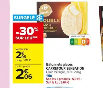 Carrefour Market Carrefour sensation bâtonnets glacés offre