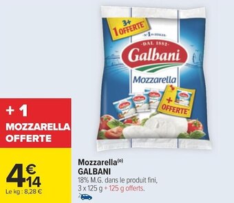Carrefour Galbani mozzarella offre