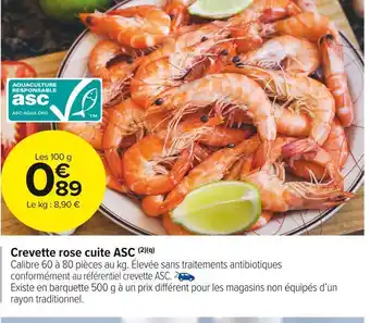 Carrefour Market Crevette rose cuite asc offre