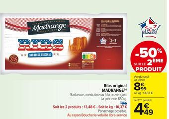 Carrefour Market Madrange ribs original offre