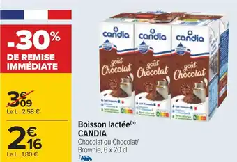 Carrefour Candia boisson lactée offre
