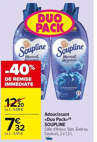 Carrefour Market Soupline adoucissant duo pack(d) offre