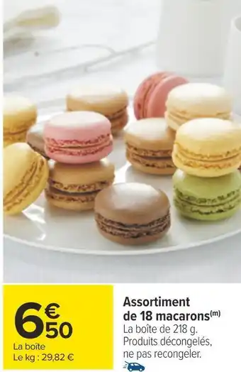 Carrefour Assortiment de 18 macarons offre