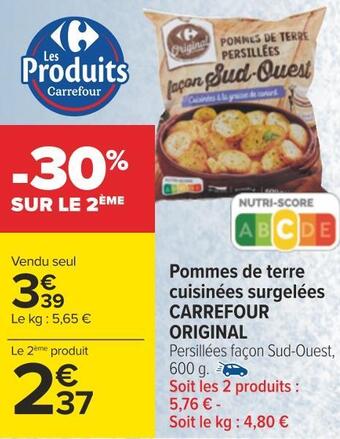Carrefour Carrefour original pommes de terre cuisinées surgelées offre